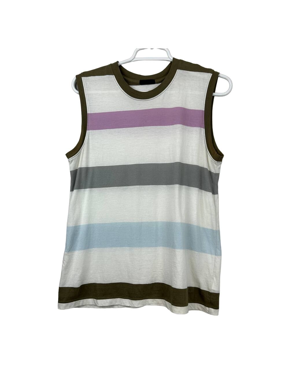 ATM Classic Jersey Sleeveless Boy Tee Striped Small